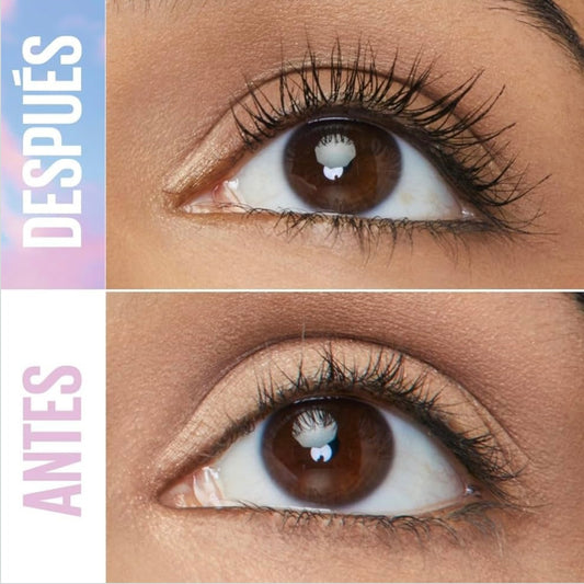 Maybelline New York, Máscara de Pestañas Lash Sensational Sky High con Cepillo Flexible y Extracto de Bambú, Volumen y Longitud Extrema para Pestañas Largas y Definidas, 7.2 ml, Tono 01, Negro